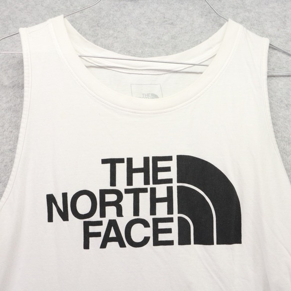The North Face Tank Top Womens XL Half Dome Center Logo White Sleeveless - Picture 2 of 7